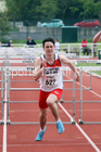 Mens under-20s 110 metres hurdles, 2019 North Eastern Track and Field Champs., Middlesbrough. Photo:  David T. Hewitson/Sports for All Pics